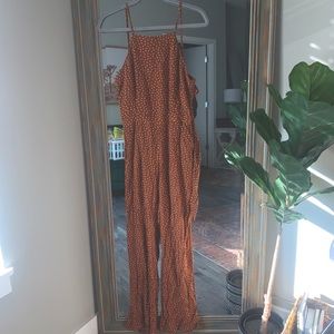 Abercrombie Burnt Orange Polka Dot Jumpsuit